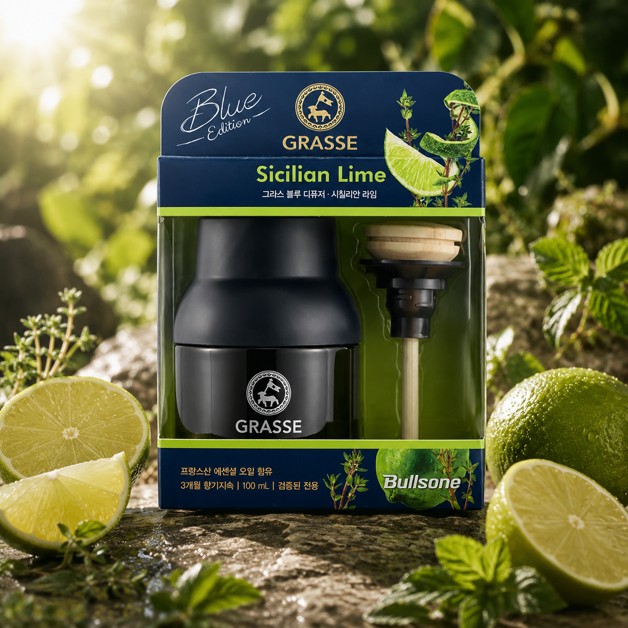 GRASSE DIFFUSER BLUE - Sicilian Lime (100ml)